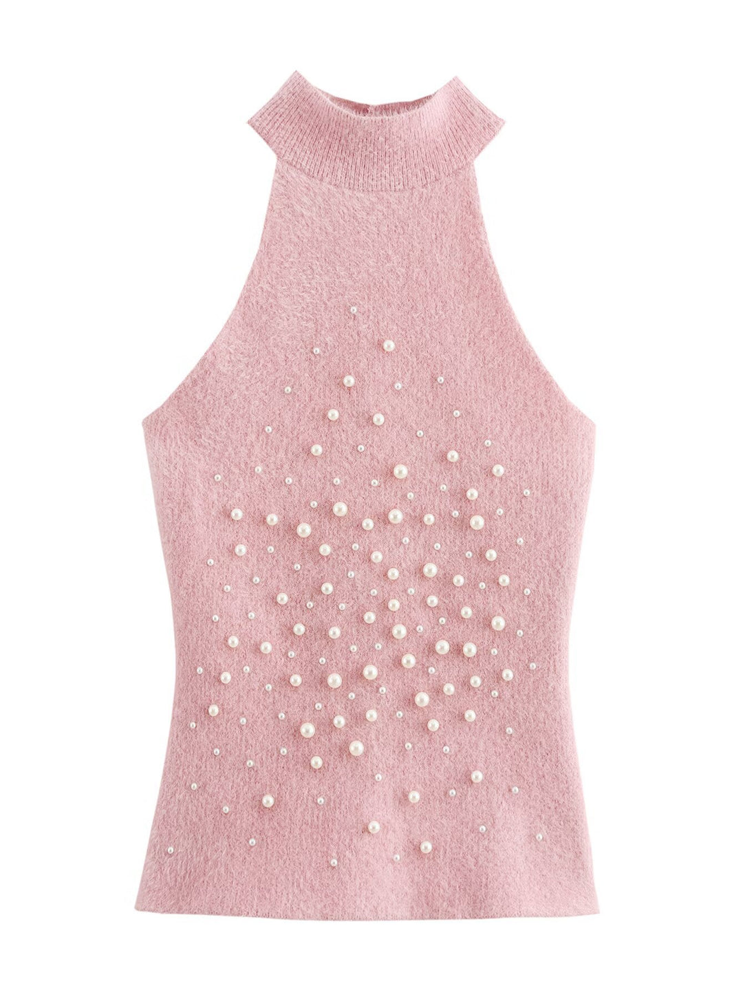 Dam ärmlös topp med dekorativa pärldetaljer Eva Jonsson-Eva Jonsson