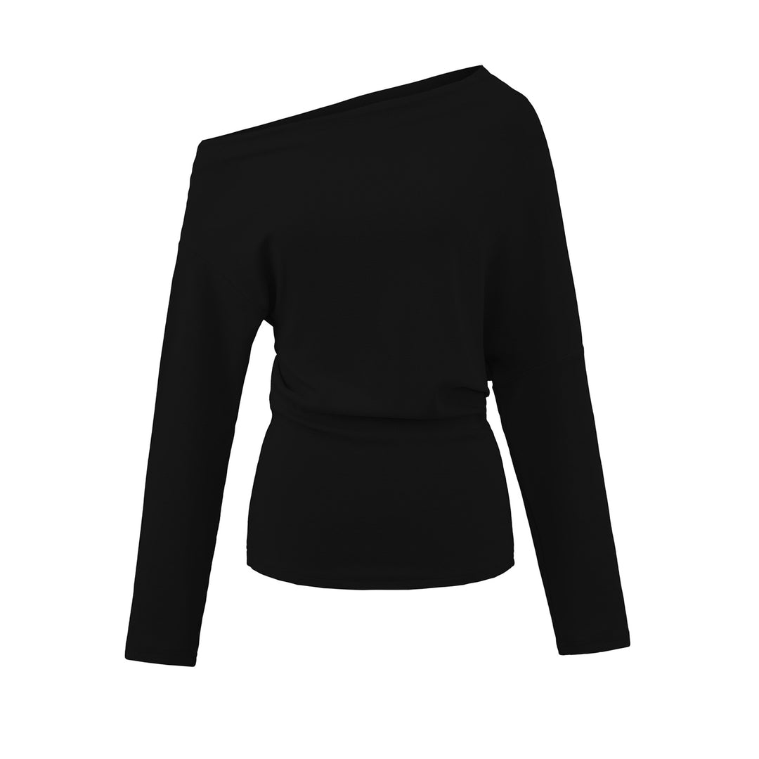 Dam asymmetriskt långärmad tröja Eva Jonsson-Eva Jonsson