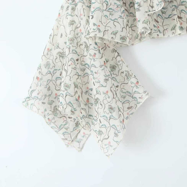 Dam avslappnad blus med eleganta klockärmar och blommönster Eva Jonsson-Eva Jonsson