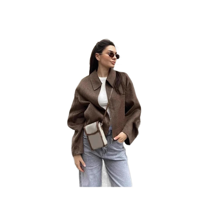 Dam avslappnad fleecejacka med hög krage och praktiska fickor Eva Jonsson-Eva Jonsson