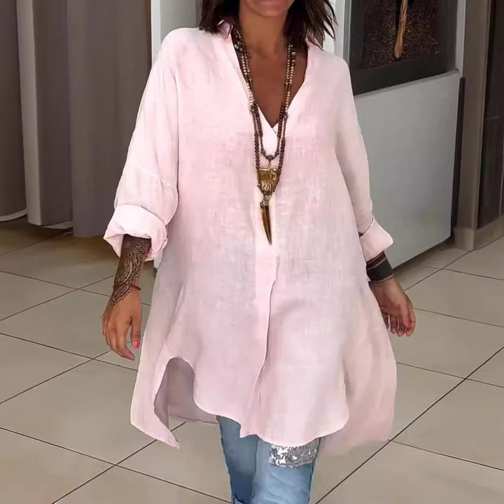 Dam avslappnad linneblus Eva Jonsson-Eva Jonsson