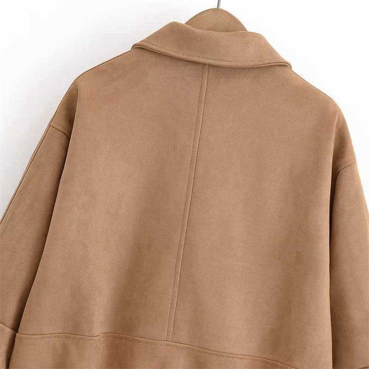 Dam avslappnad mockajacka med oversized passform Eva Jonsson-Eva Jonsson