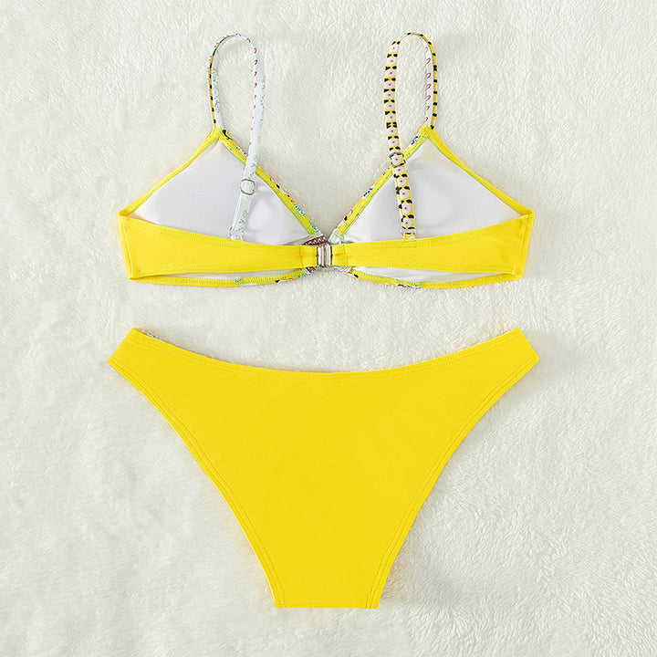 Dam bikini-set med blommigt mönster och justerbara band Mirla-Eva Jonsson