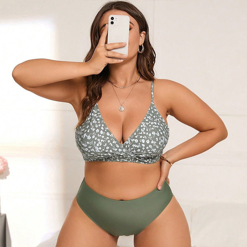 Dam bikini-set med blommönster och hög midja Mirla-Eva Jonsson