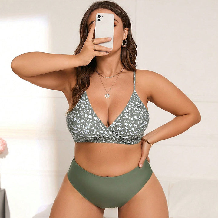 Dam bikini-set med blommönster och hög midja Mirla-Eva Jonsson