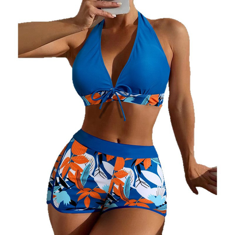 Dam bikini-set med moderiktig halterneck-design och sportig högmidja-skärning Mirla-Eva Jonsson