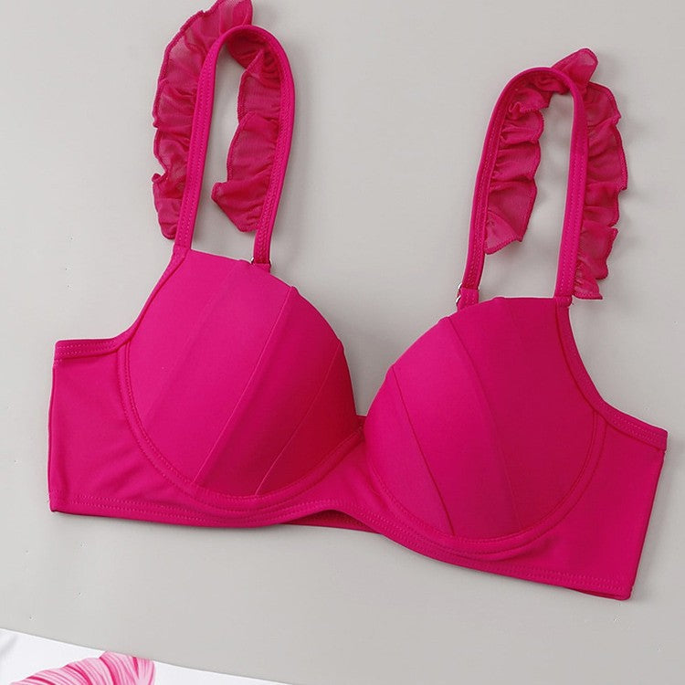 Dam bikiniöverdel med volanger och blommönster Mirla-Eva Jonsson