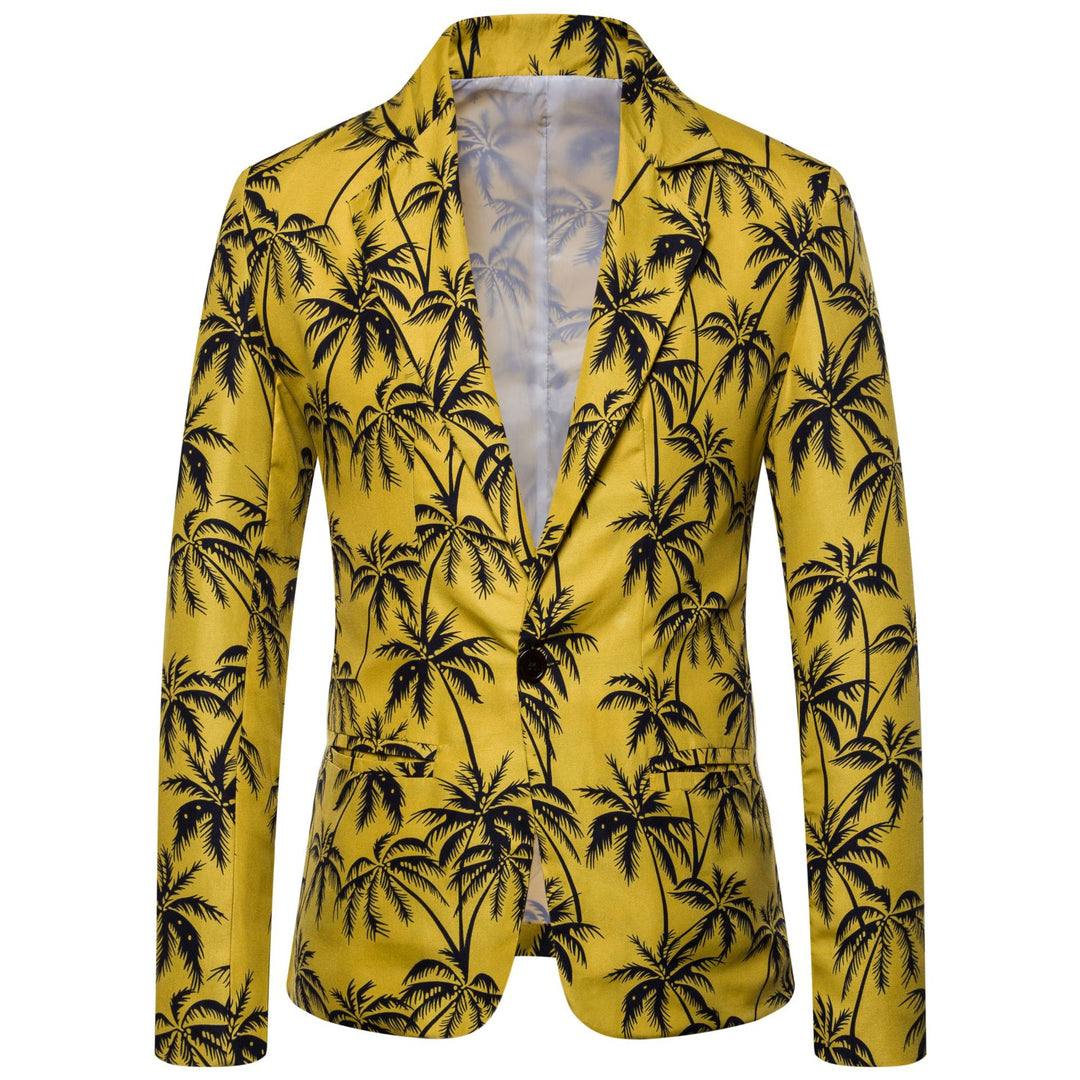 Dam blazer med exotiskt växtmönster och modern skärning Mirla-Eva Jonsson