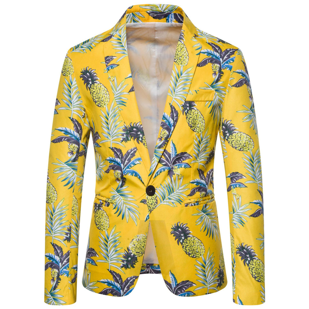 Dam blazer med exotiskt växtmönster och modern skärning Mirla-Eva Jonsson