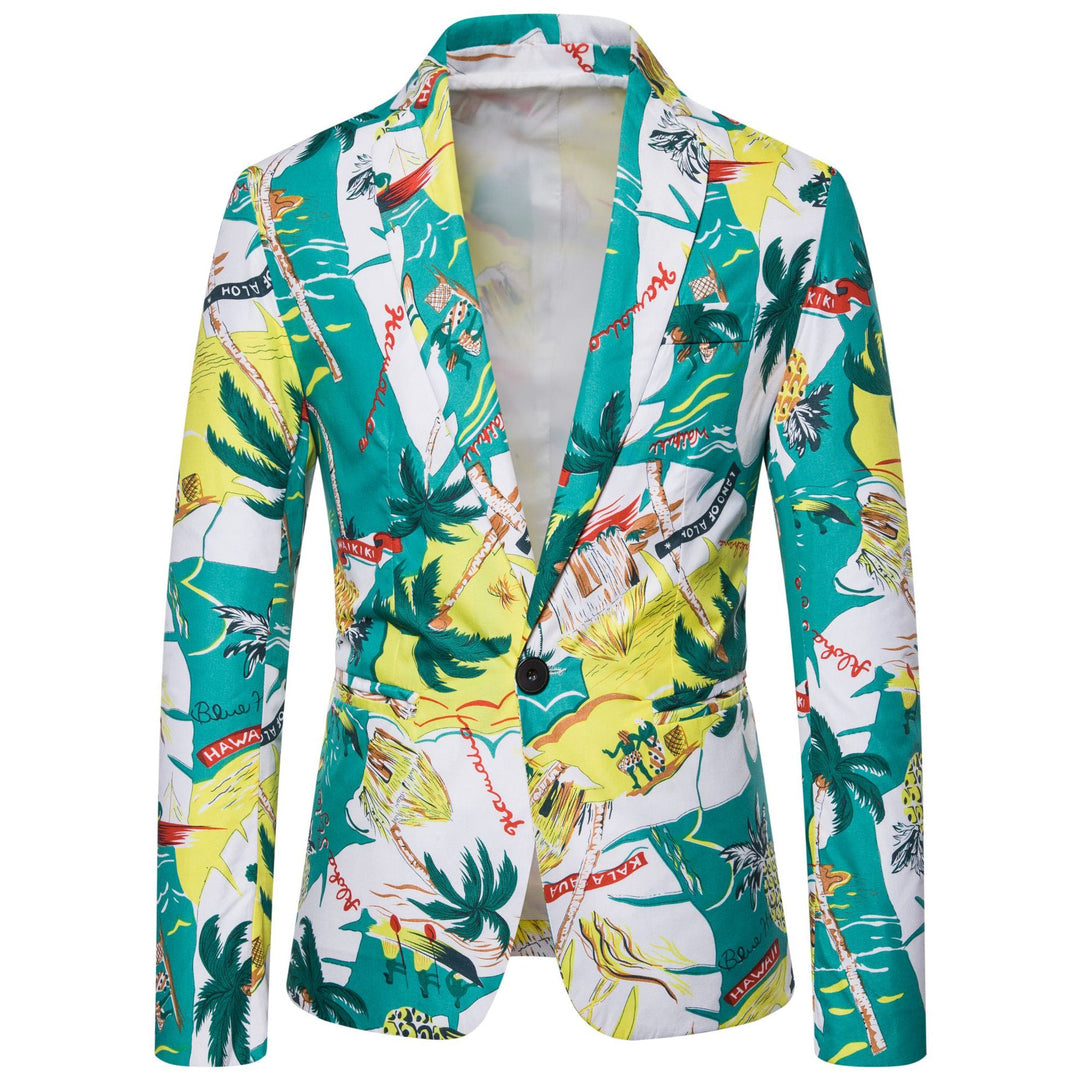 Dam blazer med exotiskt växtmönster och modern skärning Mirla-Eva Jonsson
