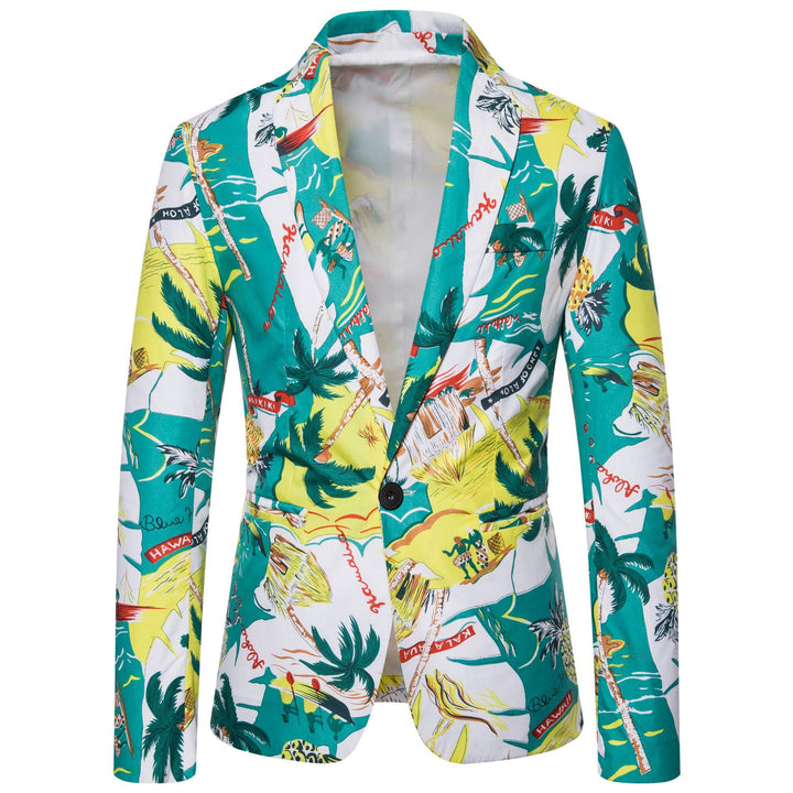 Dam blazer med exotiskt växtmönster och modern skärning Mirla-Eva Jonsson