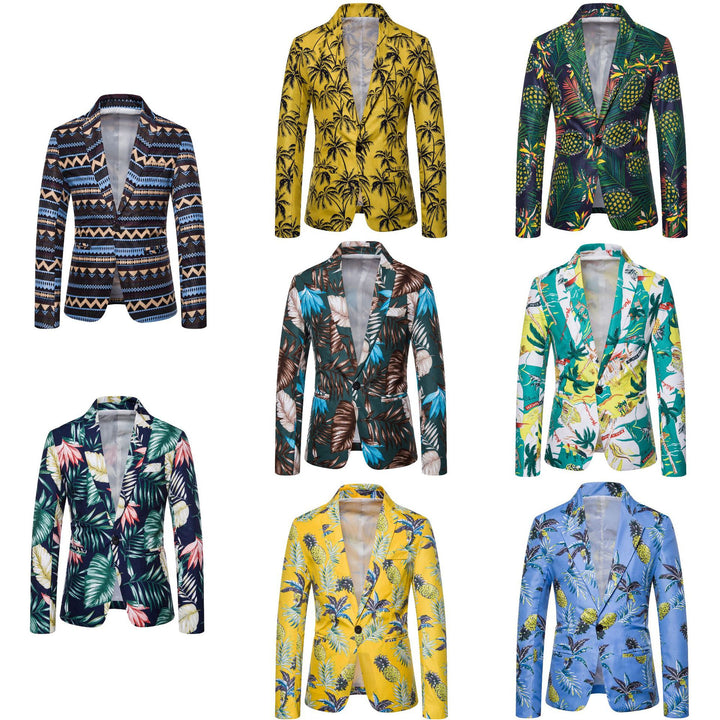 Dam blazer med exotiskt växtmönster och modern skärning Mirla-Eva Jonsson
