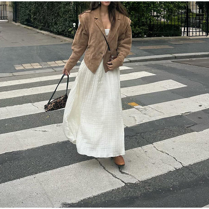 Dam blazerjacka med avtagbart bälte och modernt axeldesign Eva Jonsson-Eva Jonsson