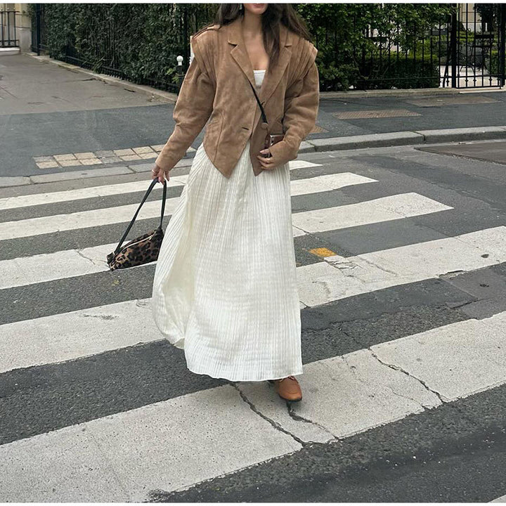 Dam blazerjacka med avtagbart bälte och modernt axeldesign Eva Jonsson-Eva Jonsson