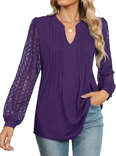 Dam blus med spets och V-ringning Eva Jonsson-Eva Jonsson