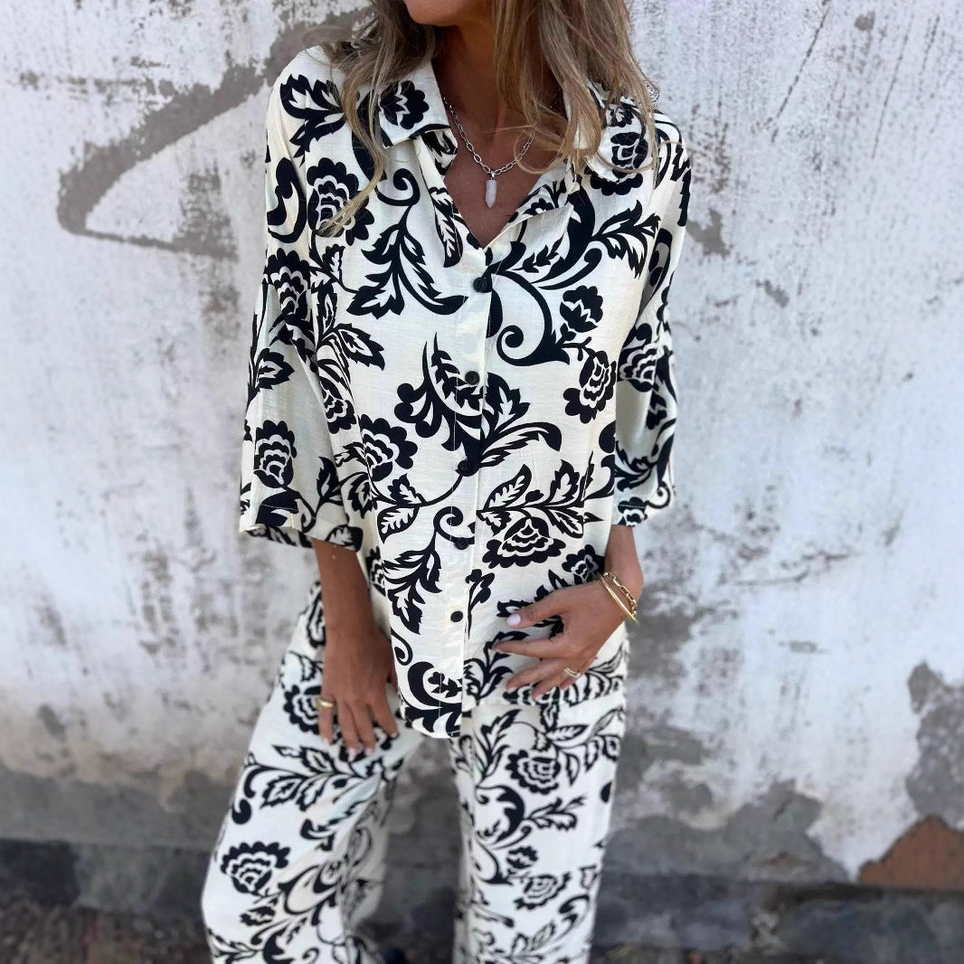 Dam blus- och byxstart-set Mirla-Eva Jonsson