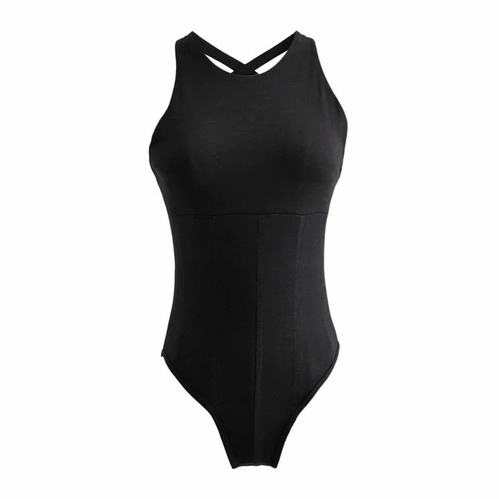 Dam bodysuit med figurskapande design och sidokärningar Mirla-Eva Jonsson