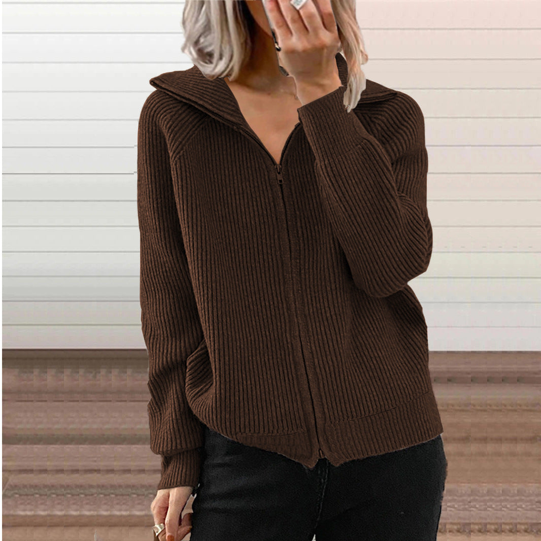 Dam cardigan med dragkedja och hoodie Mirla-Eva Jonsson