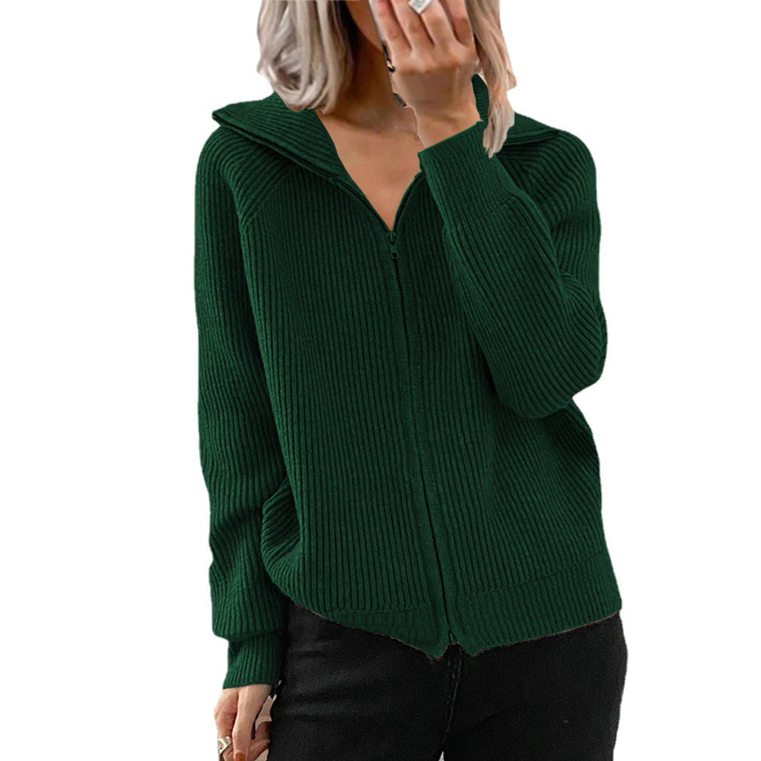 Dam cardigan med dragkedja och hoodie Mirla-Eva Jonsson