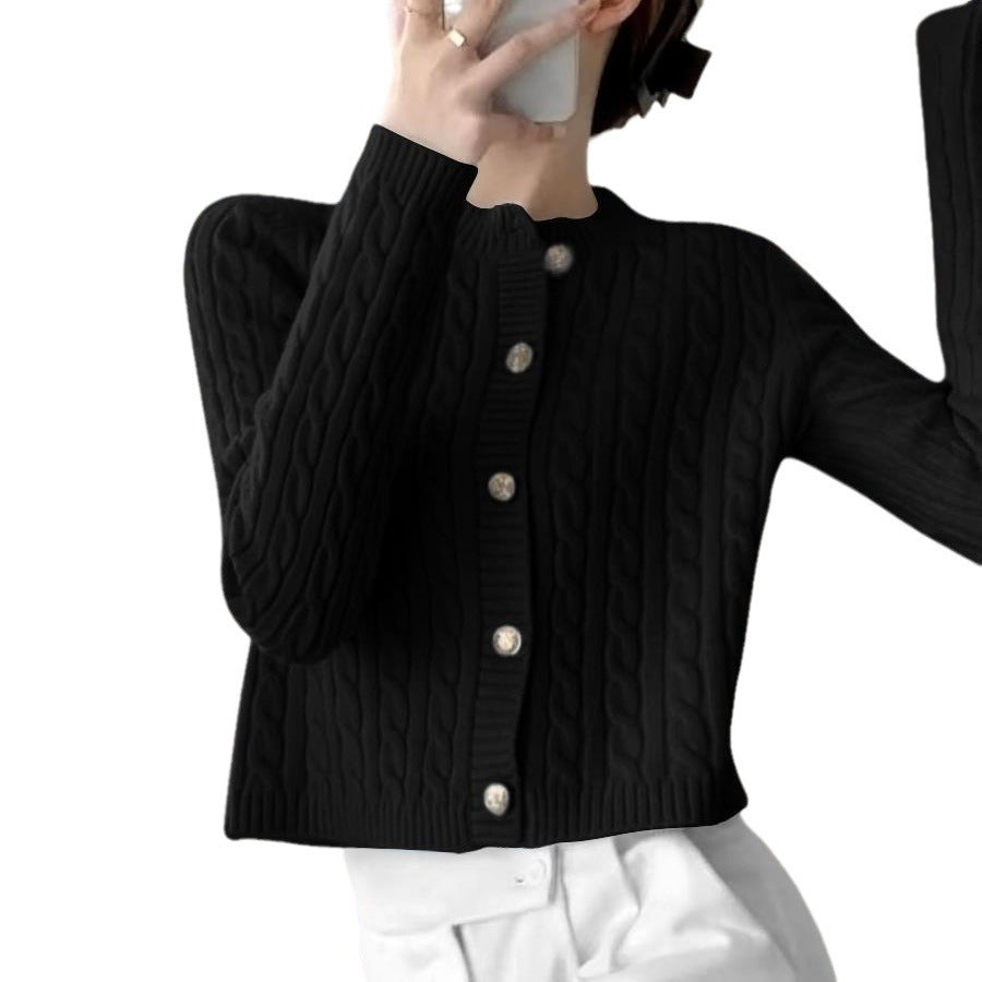 Dam cardigan med strukturerad design och modiga knappar Eva Jonsson-Eva Jonsson