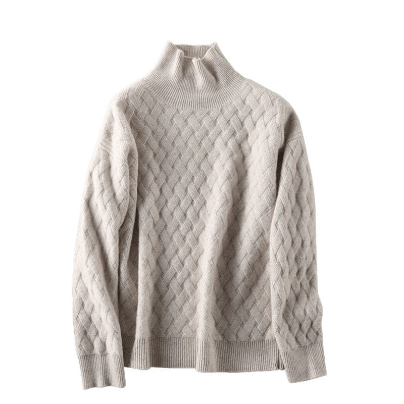 Dam chunky stickad rullkragepullover Eva Jonsson-Eva Jonsson