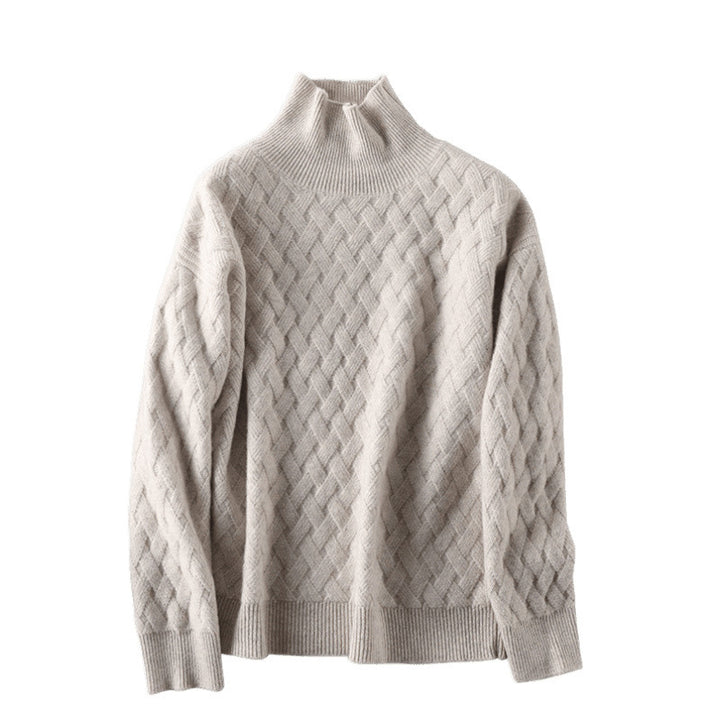 Dam chunky stickad rullkragepullover Eva Jonsson-Eva Jonsson