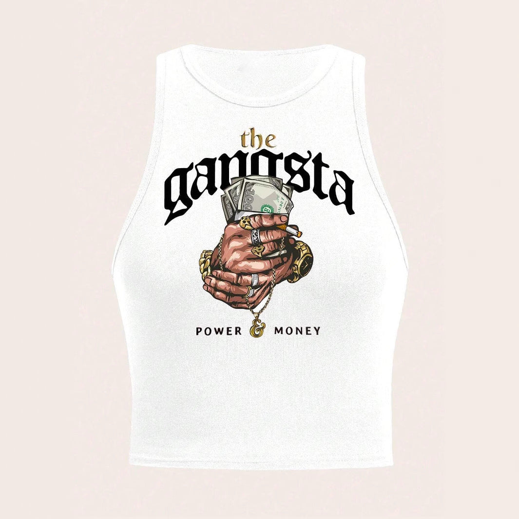 Dam crop-top med urban grafiktryck och trendig stil Mirla-Eva Jonsson
