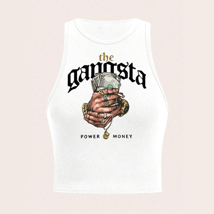 Dam crop-top med urban grafiktryck och trendig stil Mirla-Eva Jonsson