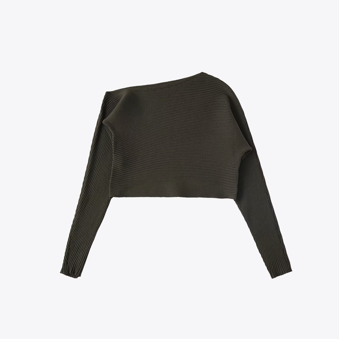Dam cropped stickad topp Eva Jonsson-Eva Jonsson