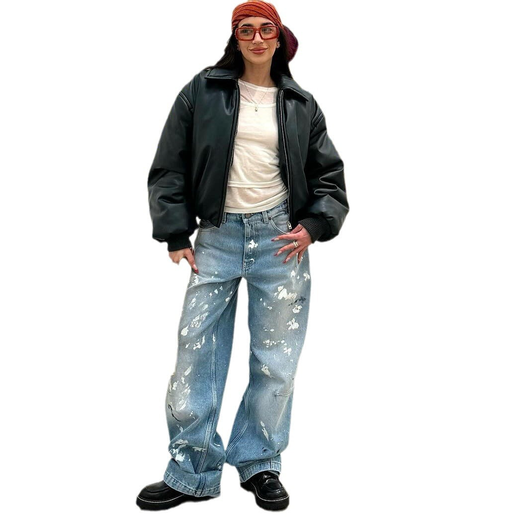 Dam damen stort skurna förstörda jeans Eva Jonsson-Eva Jonsson