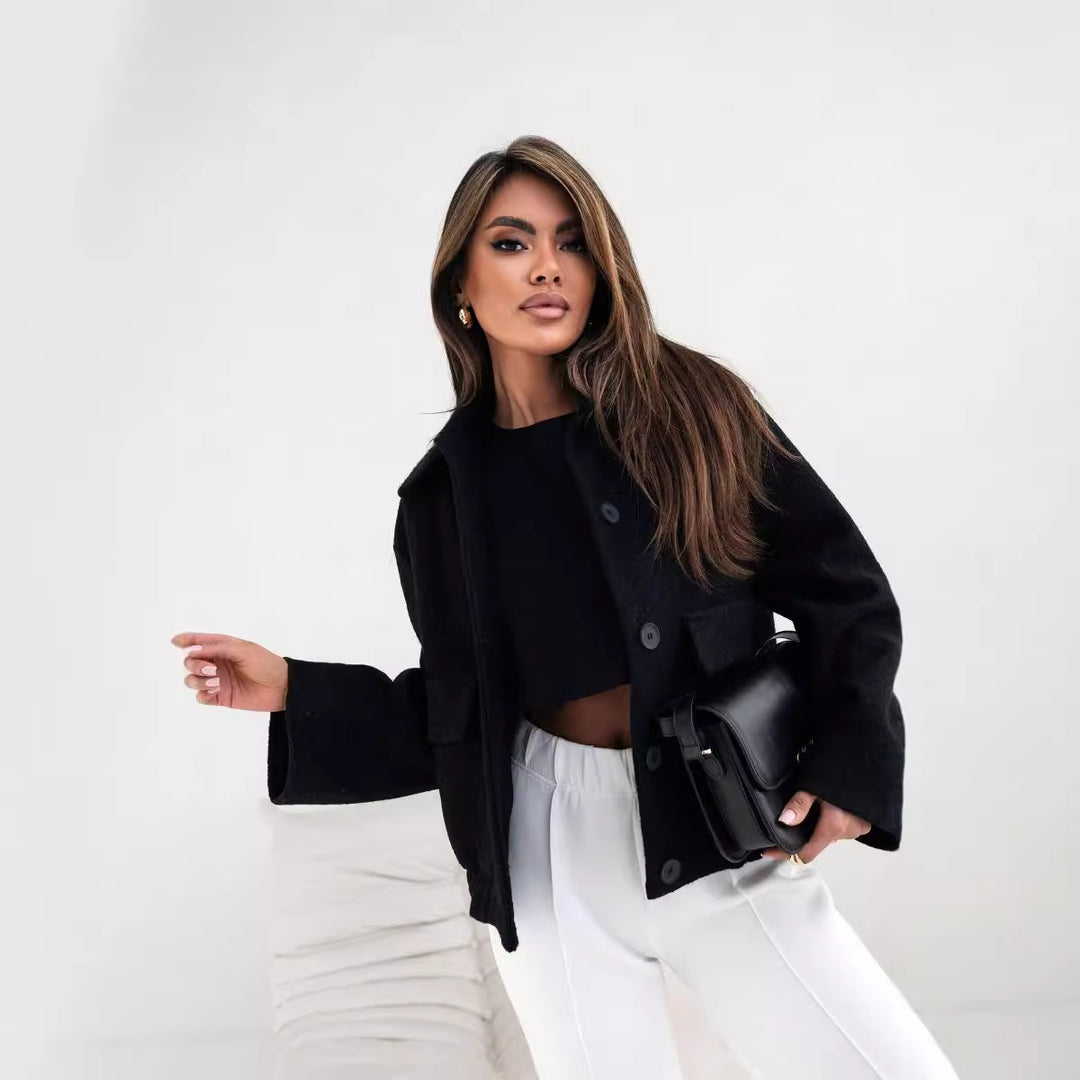 Dam damer kort fritidsjacka Eva Jonsson-Eva Jonsson