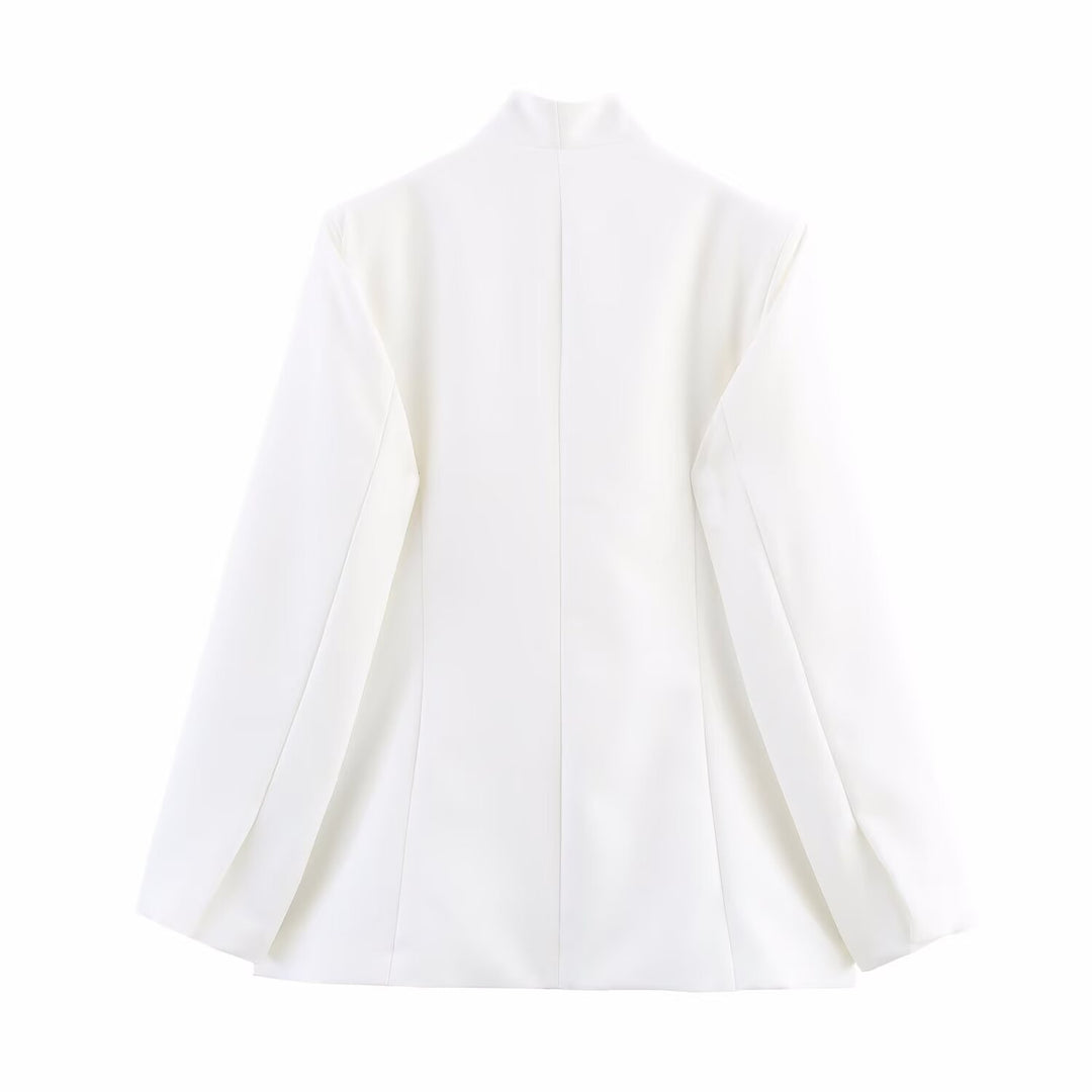 Dam elegant asymmetrisk blazerjacka med moderna detaljer Eva Jonsson-Eva Jonsson