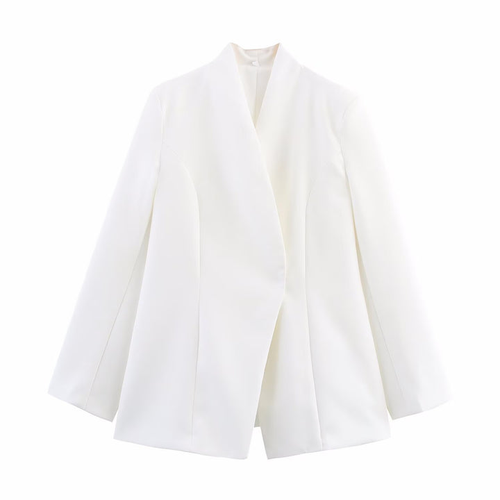 Dam elegant asymmetrisk blazerjacka med moderna detaljer Mirla-Eva Jonsson