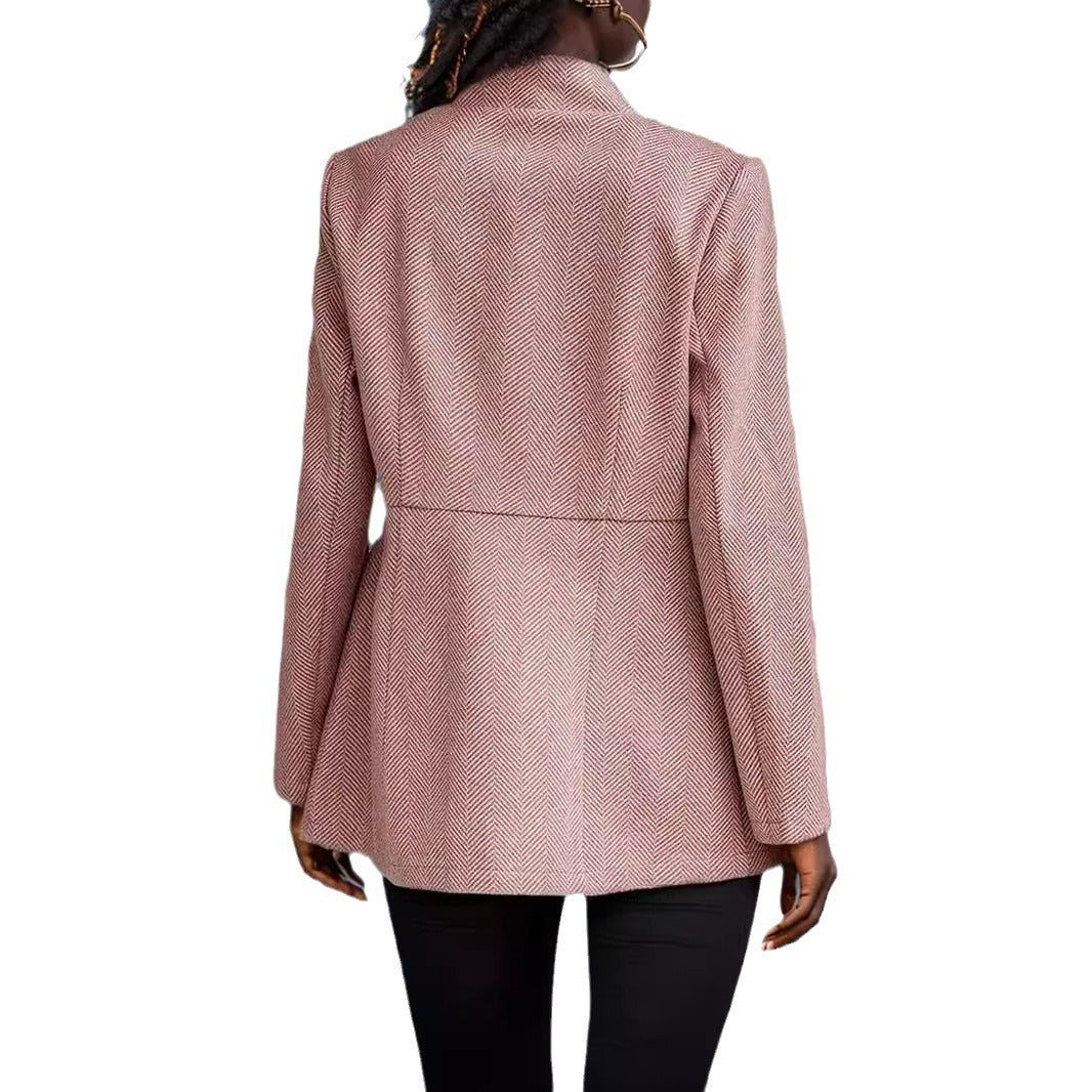 Dam elegant blazer med bikakestruktur och figursydd design Eva Jonsson-Eva Jonsson