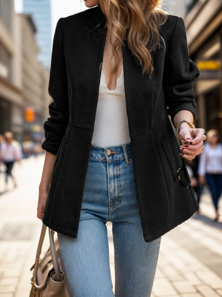 Dam elegant blazer med bikakestruktur och figursydd design Mirla-Eva Jonsson