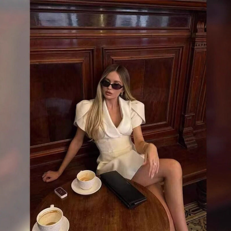 Dam elegant blazerjacka med korta ärmar Eva Jonsson-Eva Jonsson