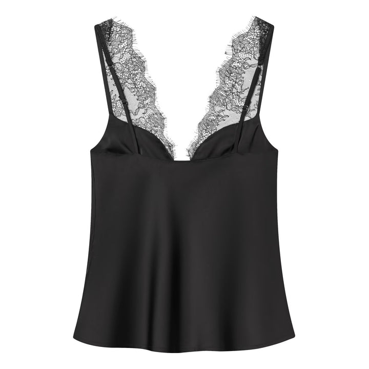 Dam elegant camisole-top med spetsdetaljer och högkvalitativt tyg Mirla-Eva Jonsson