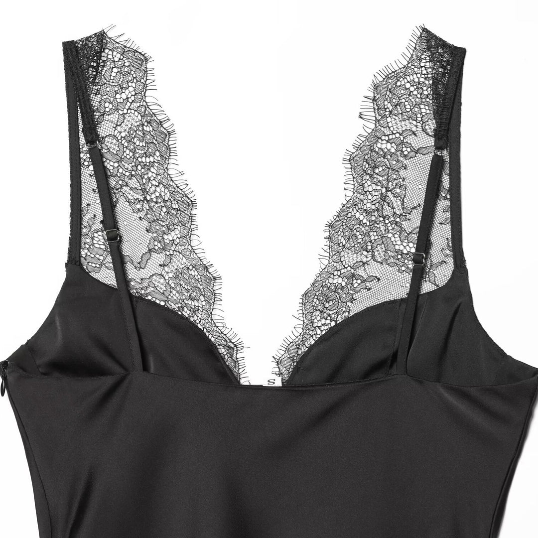 Dam elegant camisole-top med spetsdetaljer och högkvalitativt tyg Mirla-Eva Jonsson