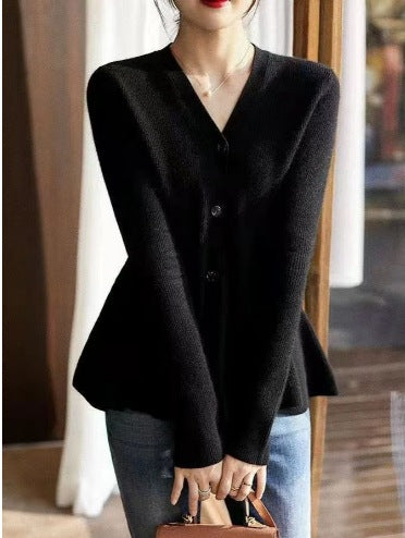 Dam elegant cardigan med figurnära passform Mirla-Eva Jonsson