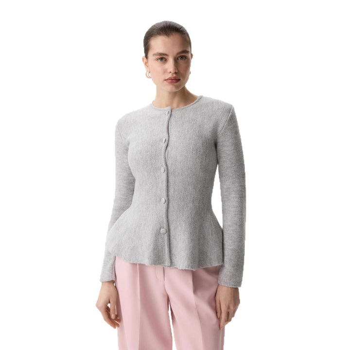 Dam elegant cardigan med texturerad design och figurnära passform Mirla-Eva Jonsson