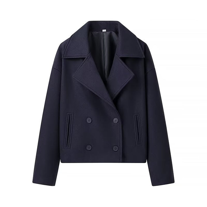 Dam elegant cropped blazerjacka med dubbel knapprad Eva Jonsson-Eva Jonsson