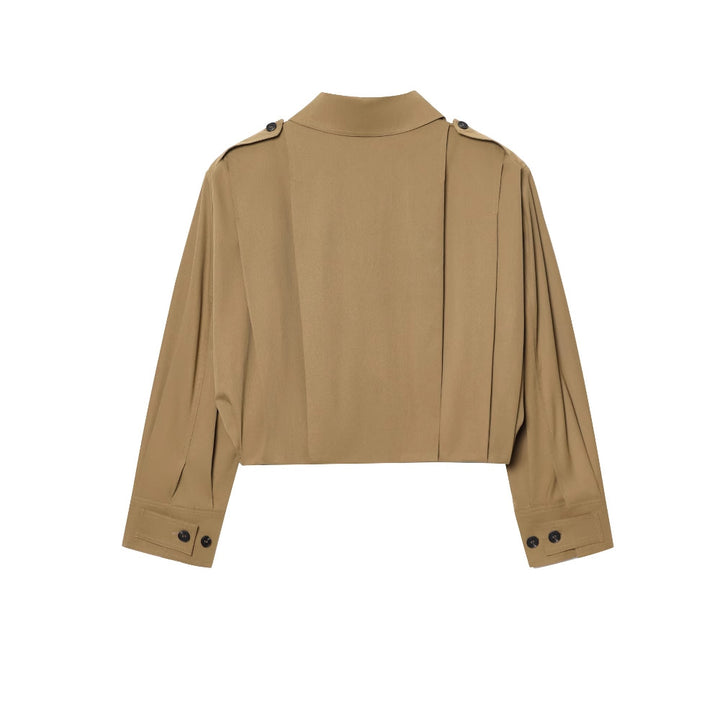Dam elegant cropped jacka med sidofållar och praktiska knappar Mirla-Eva Jonsson