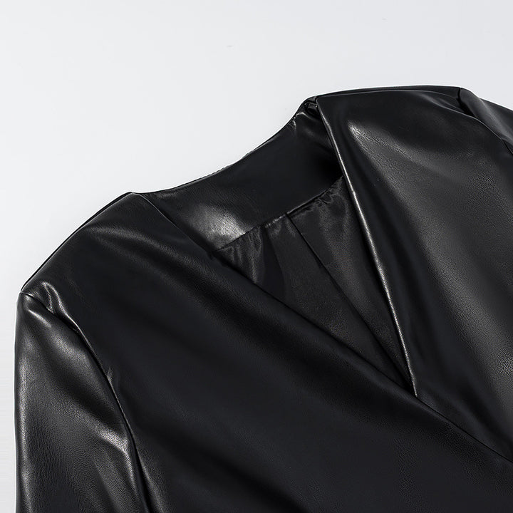 Dam elegant konstläderjacka Eva Jonsson-Eva Jonsson