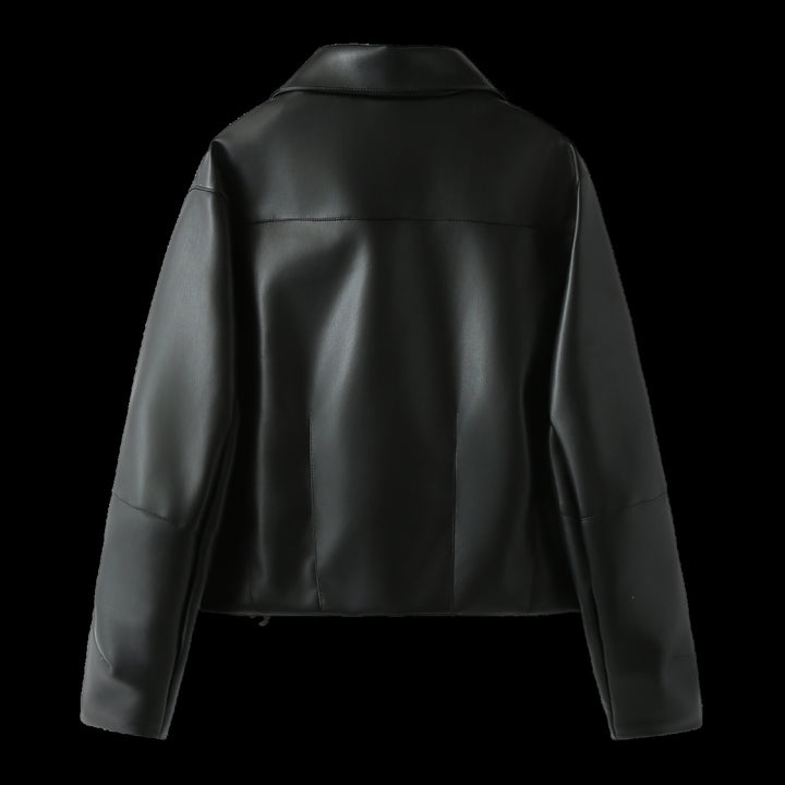 Dam elegant konstläderjacka med modern silhuett och praktiska fickor Eva Jonsson-Eva Jonsson