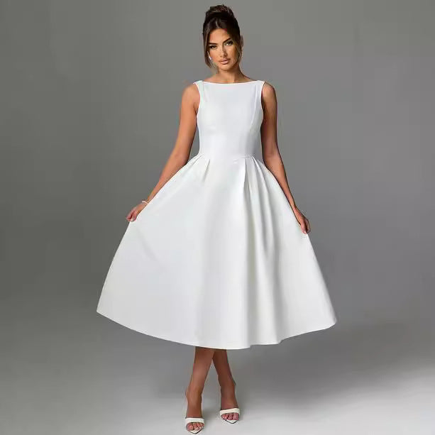 Dam elegant maxiklänning med utsvängda ärmar och raffinerad kjol Eva Jonsson-Eva Jonsson