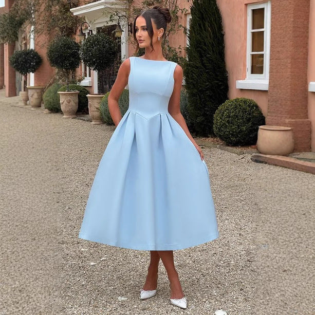 Dam elegant maxiklänning med utsvängda ärmar och raffinerad kjol Mirla-Eva Jonsson