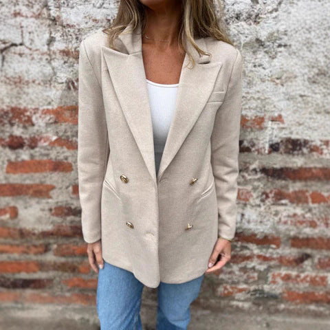 Dam elegant och bekväm blazer med dubbelknapprad Mirla-Eva Jonsson