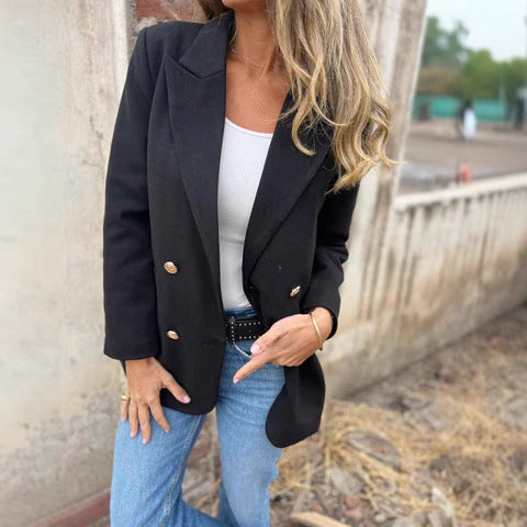 Dam elegant och bekväm blazer med dubbelknapprad Mirla-Eva Jonsson