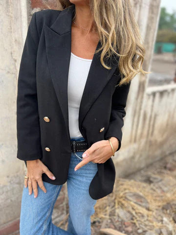 Dam elegant och bekväm blazer med dubbelknapprad Mirla-Eva Jonsson