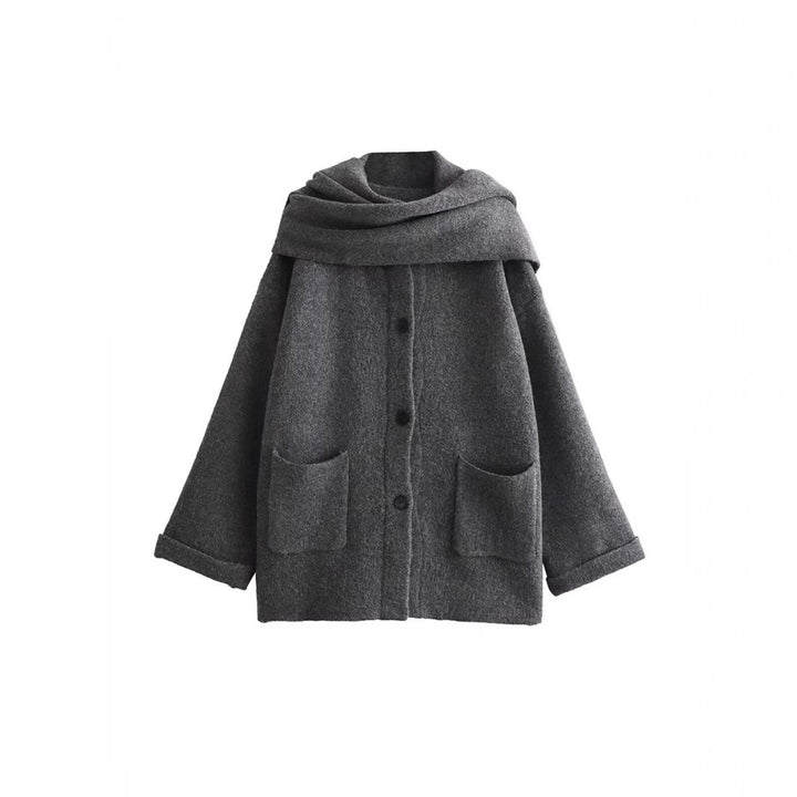 Dam elegant oversized jacka i varm ull med fickor Eva Jonsson-Eva Jonsson